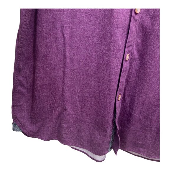 TED BAKER LONDON Mens SZ XL Purple Button Down Shirt 100% Cotton Business casual - Picture 12 of 12